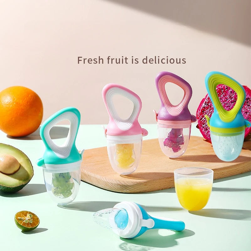 Silicone Baby Fruit Feeder - Fresh & Hard Food Nibbler for Healthy Babies.